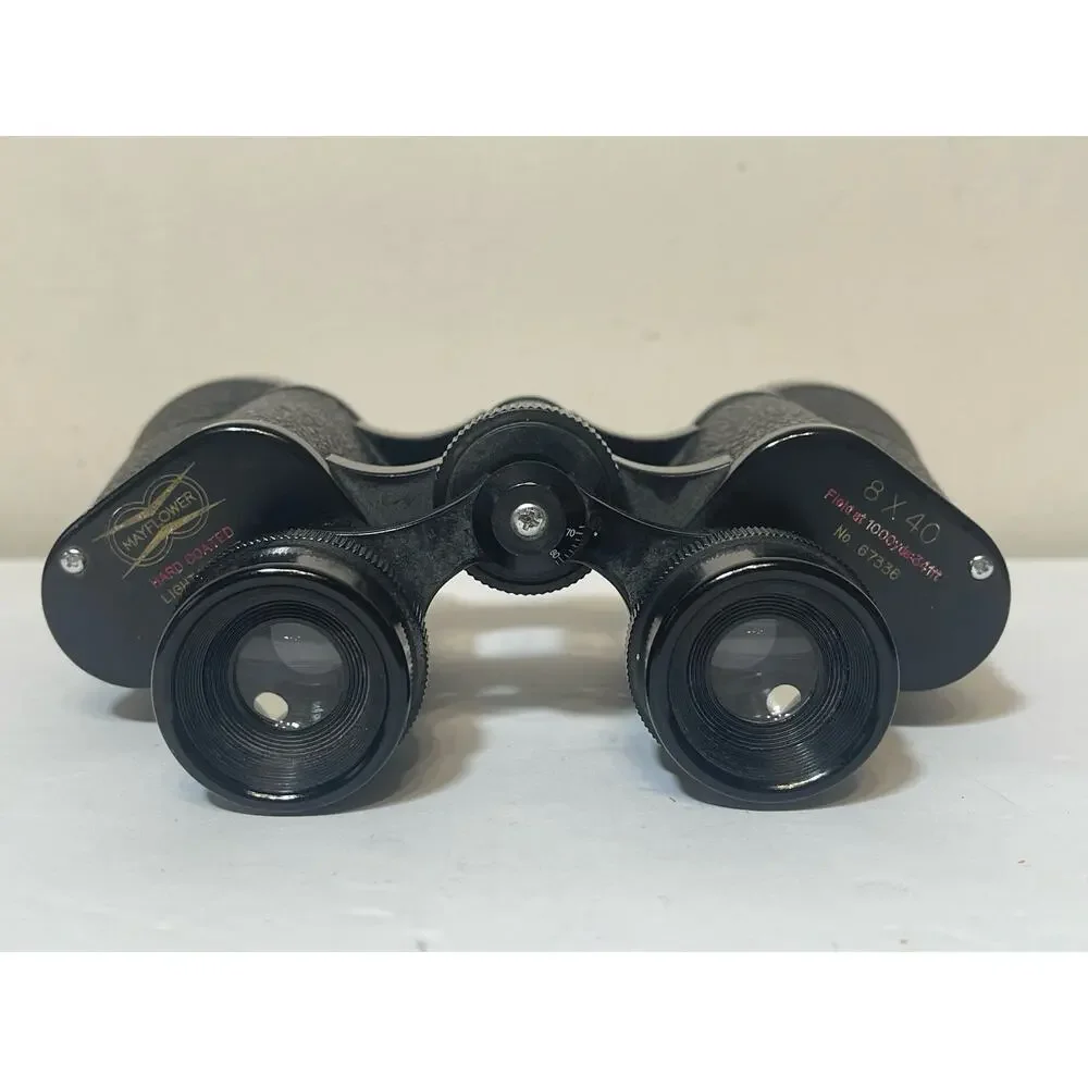 Mayflower Black Coated Optics Binoculars 8x40 Model # 67336 Wide Angle USED